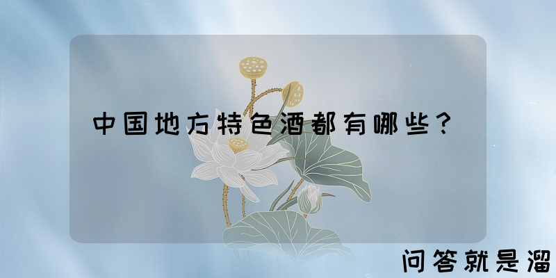 中国地方特色酒都有哪些？