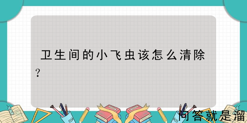 卫生间的小飞虫该怎么清除？