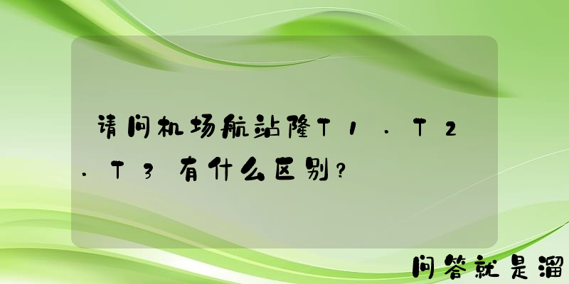 请问机场航站楼T1.T2.T3有什么区别？