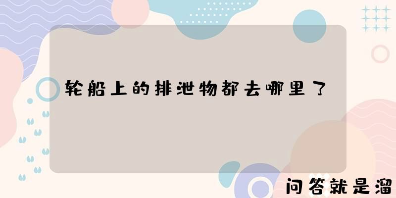 轮船上的排泄物都去哪里了？